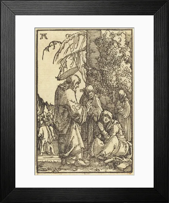 Framed Print : Christ Taking Leave of Mary, c. 1513. Creator: Albrecht Altdorfer Framed Print : Christ Taking Leave of Mary, c. 1513. Creator: Albrecht Altdorfer