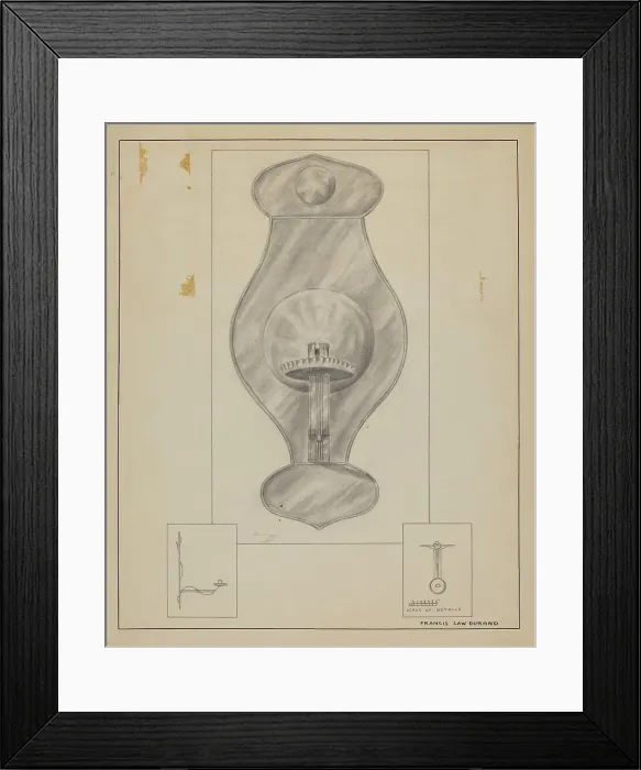 Framed Print : Wall Sconce, 1935 / 1942. Creator: Francis Law Durand Framed Print : Wall Sconce, 1935 / 1942. Creator: Francis Law Durand