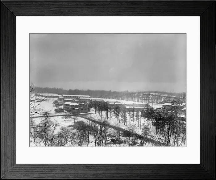 Framed Print : Camp Meade, Maryland - Winter Views, 1917. Creator: Harris & Ewing. Camp Meade, Maryland - Winter Views, 1917. Creator: Harris & Ewing Framed Print : Camp Meade, Maryland - Winter Views, 1917. Creator: Harris & Ewing. Camp Meade, Maryland - Winter Views, 1917. Creator: Harris & Ewing