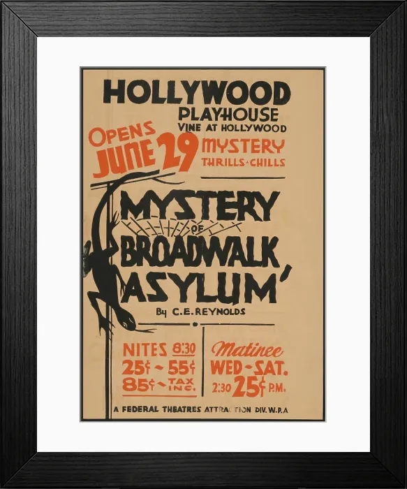Framed Print : Mystery of the Broadwalk Asylum, [193-]. Creator: Unknown