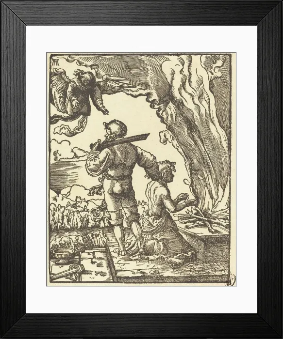 Framed Print : Abraham's Sacrifice, in or after 1520. Creator: Albrecht Altdorfer Framed Print : Abraham's Sacrifice, in or after 1520. Creator: Albrecht Altdorfer