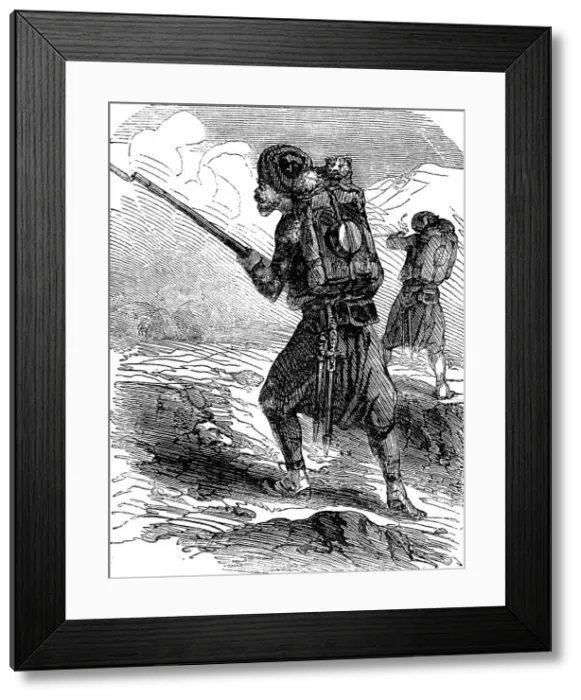 Framed Print : Sebastopol; A Souave Soldier with his Cat, 1854. Creator: Unknown Framed Print : Sebastopol; A Souave Soldier with his Cat, 1854. Creator: Unknown