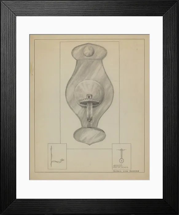 Framed Print : Wall Sconce, 1935 / 1942. Creator: Francis Law Durand Framed Print : Wall Sconce, 1935 / 1942. Creator: Francis Law Durand