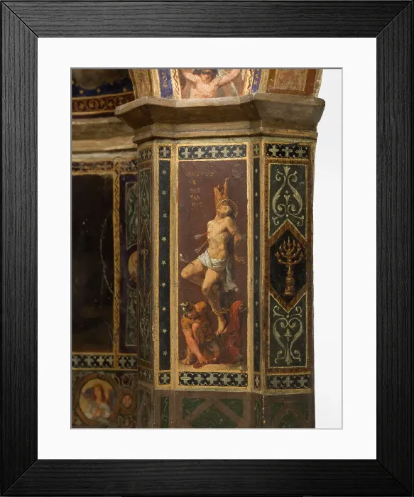 Framed Print : Maquette du décor de la chapelle des Morts (dite chapelle des Ames) église Notre-Dame... c.1836. Creator: Merry Joseph Blondel Framed Print : Maquette du décor de la chapelle des Morts (dite chapelle des Ames) église Notre-Dame... c.1836. Creator: Merry Joseph Blondel