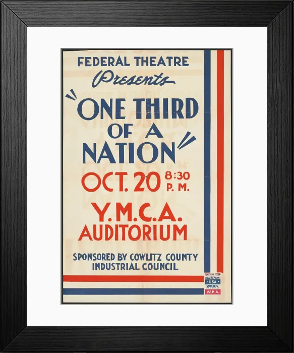 Framed Print : One Third of a Nation, [193-]. Creator: Unknown