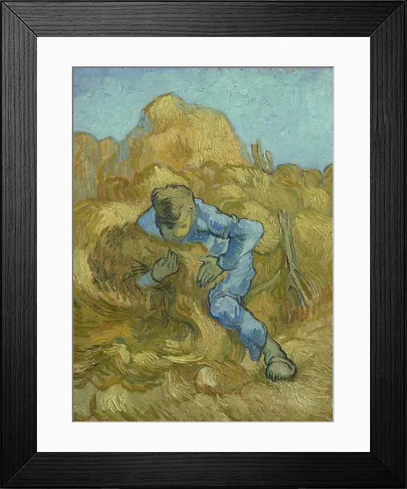Framed Print : The Sheaf-Binder (after Millet), 1889. Creator: Gogh, Vincent, van (1853-1890) Framed Print : The Sheaf-Binder (after Millet), 1889. Creator: Gogh, Vincent, van (1853-1890)