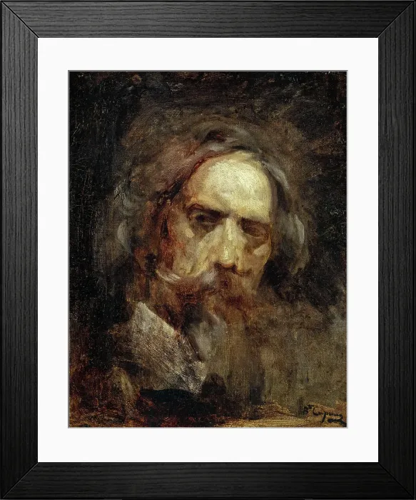 Framed Print : Autoportrait, Autumn 1874. Creator: Jean-Baptiste Carpeaux Framed Print : Autoportrait, Autumn 1874. Creator: Jean-Baptiste Carpeaux