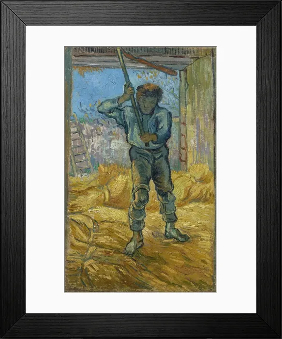 Framed Print : The Thresher (after Millet), 1889. Creator: Gogh, Vincent, van (1853-1890) Framed Print : The Thresher (after Millet), 1889. Creator: Gogh, Vincent, van (1853-1890)
