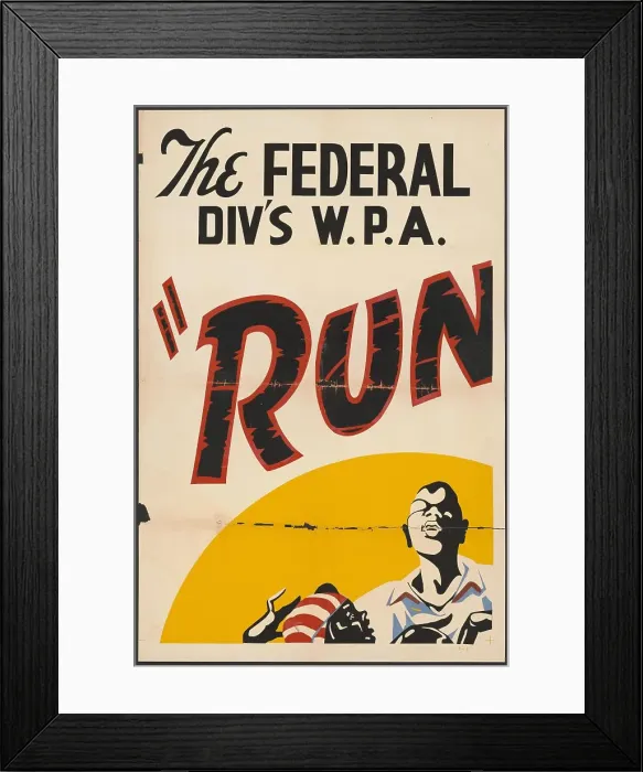 Framed Print : Run Little Chillun, [193-]. Creator: Unknown