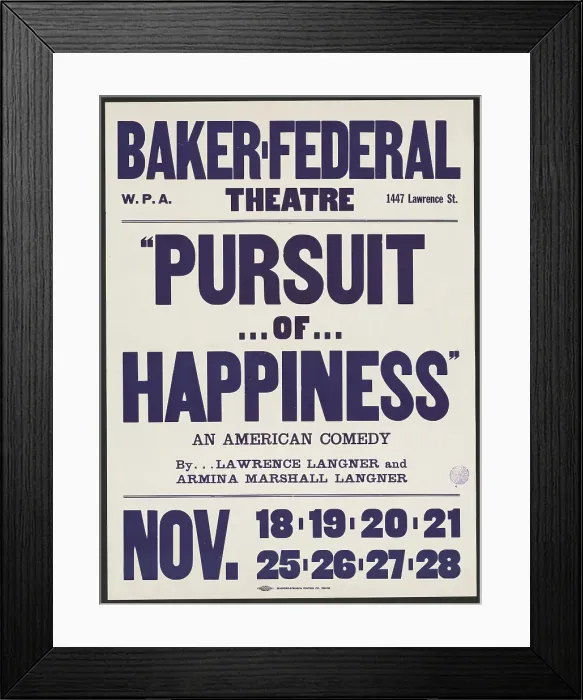 Framed Print : Pursuit of Happiness, Denver, [193-]. Creator: Unknown