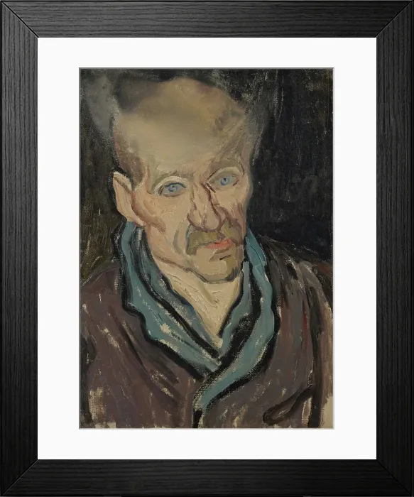 Framed Print : Portrait of a Man (Portrait of a patient at the Hospital Saint-Paul), 1889. Creator: Gogh, Vincent, van (1853-1890) Framed Print : Portrait of a Man (Portrait of a patient at the Hospital Saint-Paul), 1889. Creator: Gogh, Vincent, van (1853-1890)