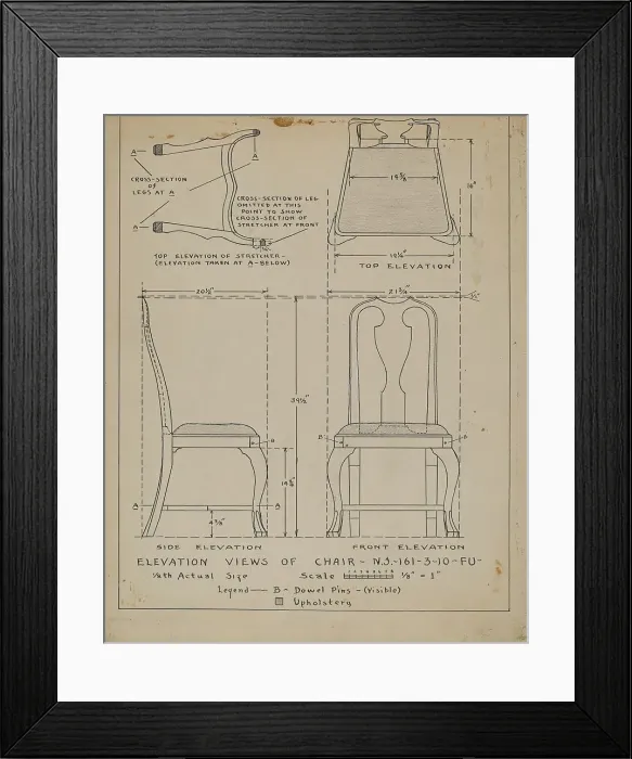 Framed Print : Chair, 1935 / 1942. Creator: Francis Law Durand Framed Print : Chair, 1935 / 1942. Creator: Francis Law Durand
