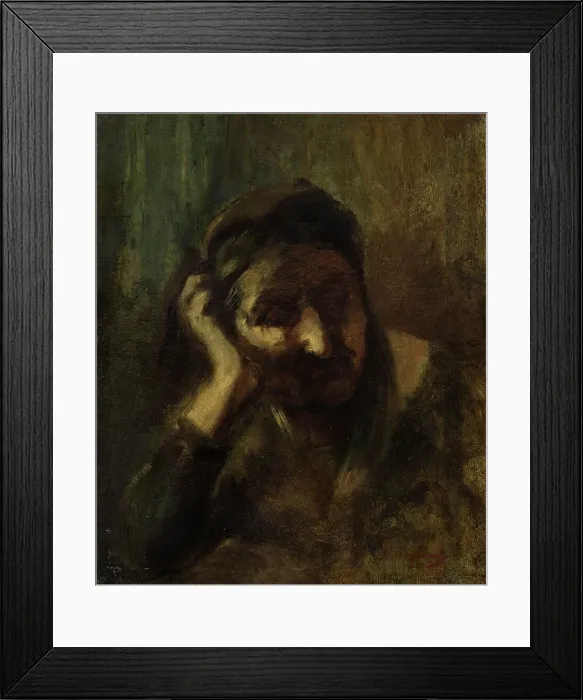 Framed Print : Tête de vieille femme italienne, dite Mère de la Palombella, between 1856 and 1858. Creator: Jean-Baptiste Carpeaux Framed Print : Tête de vieille femme italienne, dite Mère de la Palombella, between 1856 and 1858. Creator: Jean-Baptiste Carpeaux