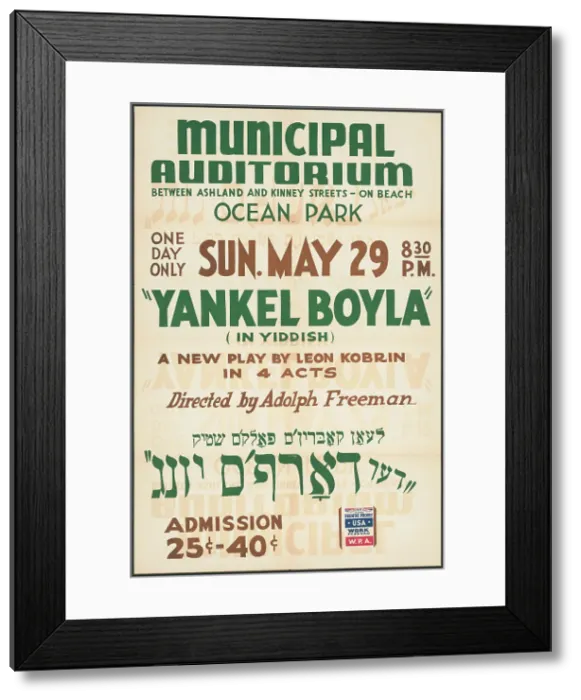 Framed Print : Yankel Boyla, Los Angeles, [193-]. Creator: Unknown