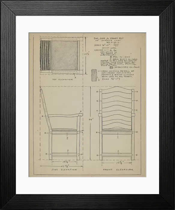 Framed Print : Chair, 1935 / 1942. Creator: Francis Law Durand Framed Print : Chair, 1935 / 1942. Creator: Francis Law Durand