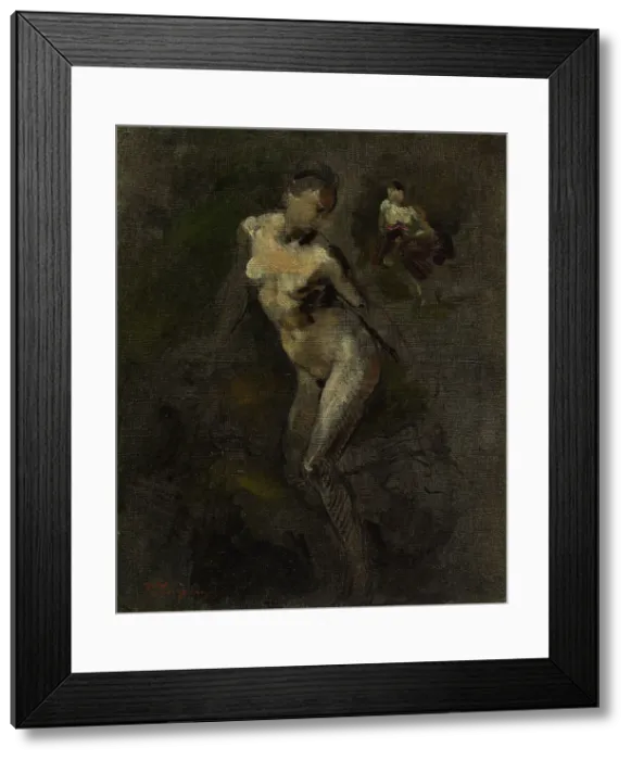 Framed Print : Femme nue (étude), c.1868. Creator: Jean-Baptiste Carpeaux Framed Print : Femme nue (étude), c.1868. Creator: Jean-Baptiste Carpeaux