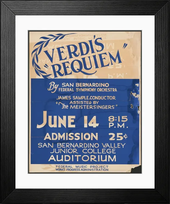 Framed Print : Verdi's Requiem, [193-]. Creator: Unknown