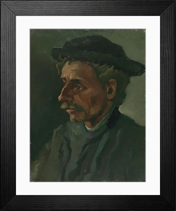 Framed Print : Head of a Man, 1885. Creator: Gogh, Vincent, van (1853-1890) Framed Print : Head of a Man, 1885. Creator: Gogh, Vincent, van (1853-1890)