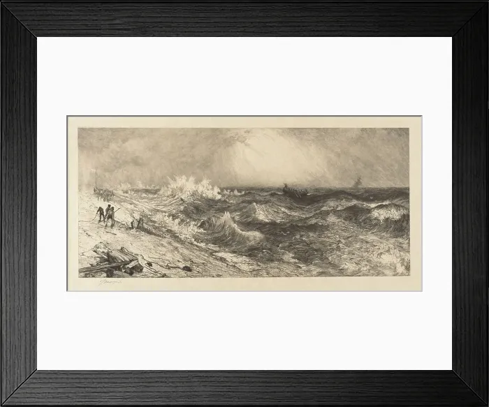 Framed Print : The Much Resounding Sea, 1886. Creator: Thomas Moran Framed Print : The Much Resounding Sea, 1886. Creator: Thomas Moran