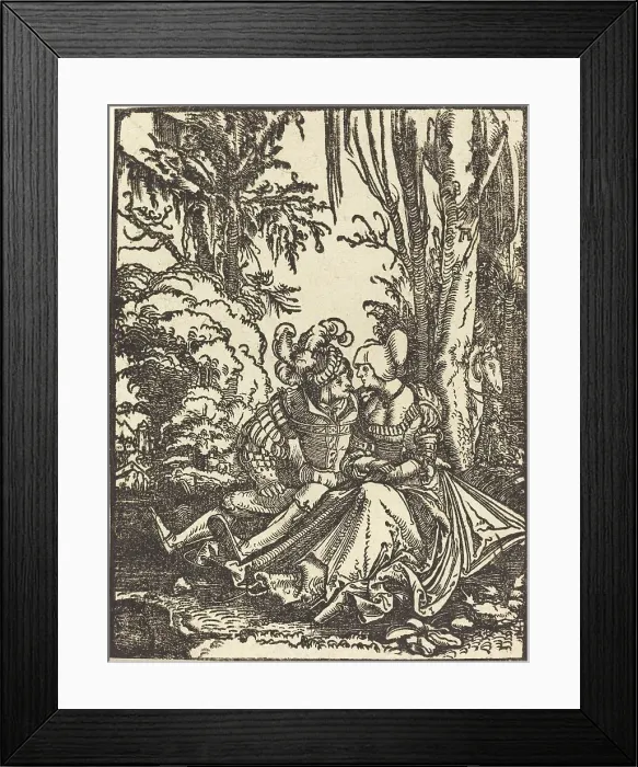 Framed Print : Pair of Lovers in a Landscape, 1511. Creator: Albrecht Altdorfer Framed Print : Pair of Lovers in a Landscape, 1511. Creator: Albrecht Altdorfer