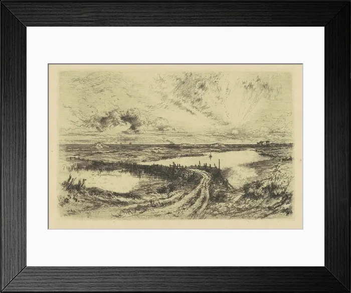Framed Print : Sunrise?The Pond, Easthampton, Long Island, 1881. Creator: Thomas Moran Framed Print : Sunrise?The Pond, Easthampton, Long Island, 1881. Creator: Thomas Moran