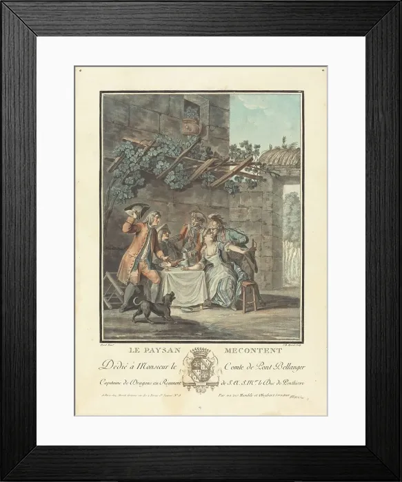 Framed Print : Le paysan mecontent. Creator: Jean Baptiste Morret Framed Print : Le paysan mecontent. Creator: Jean Baptiste Morret