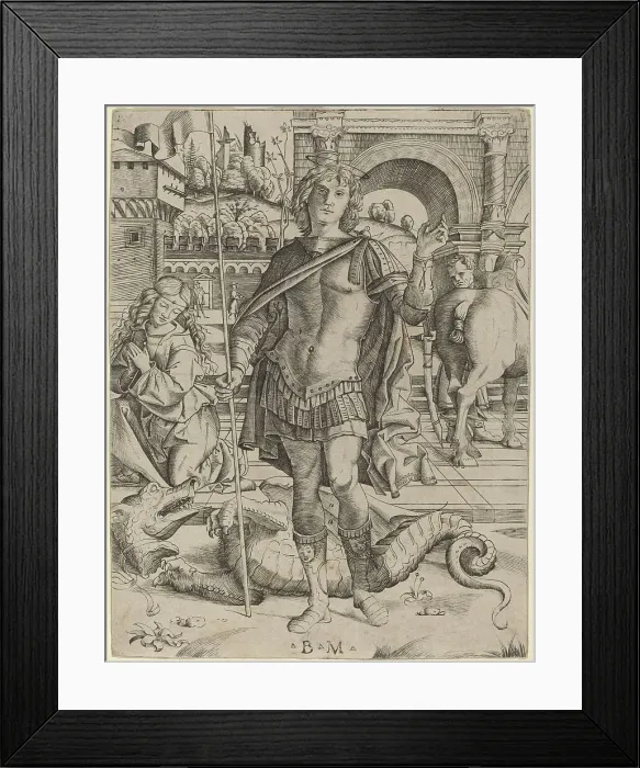 Framed Print : Saint George, c. 1506. Creator: Benedetto Montagna Framed Print : Saint George, c. 1506. Creator: Benedetto Montagna