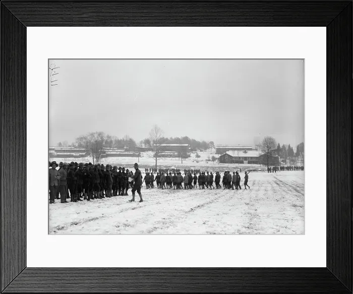 Framed Print : Camp Meade, Maryland - Winter Views, 1917. Creator: Harris & Ewing. Camp Meade, Maryland - Winter Views, 1917. Creator: Harris & Ewing Framed Print : Camp Meade, Maryland - Winter Views, 1917. Creator: Harris & Ewing. Camp Meade, Maryland - Winter Views, 1917. Creator: Harris & Ewing