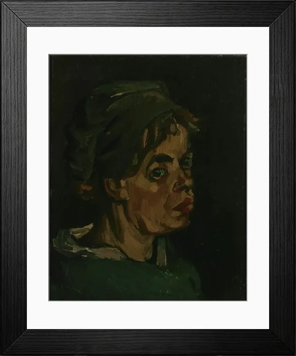 Framed Print : Head of a Woman, 1885. Creator: Gogh, Vincent, van (1853-1890) Framed Print : Head of a Woman, 1885. Creator: Gogh, Vincent, van (1853-1890)