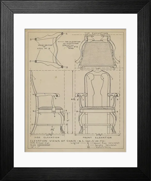 Framed Print : Chair, 1935 / 1942. Creator: Francis Law Durand Framed Print : Chair, 1935 / 1942. Creator: Francis Law Durand