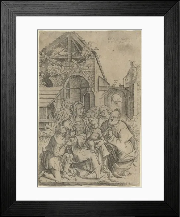 Framed Print : The Nativity, c. 1507. Creator: Benedetto Montagna Framed Print : The Nativity, c. 1507. Creator: Benedetto Montagna