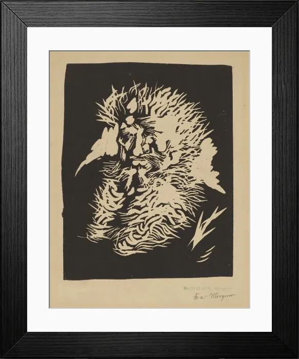 Framed Print : Bärtiger Mann, 1912. Creator: Morgner, Wilhelm Framed Print : Bärtiger Mann, 1912. Creator: Morgner, Wilhelm