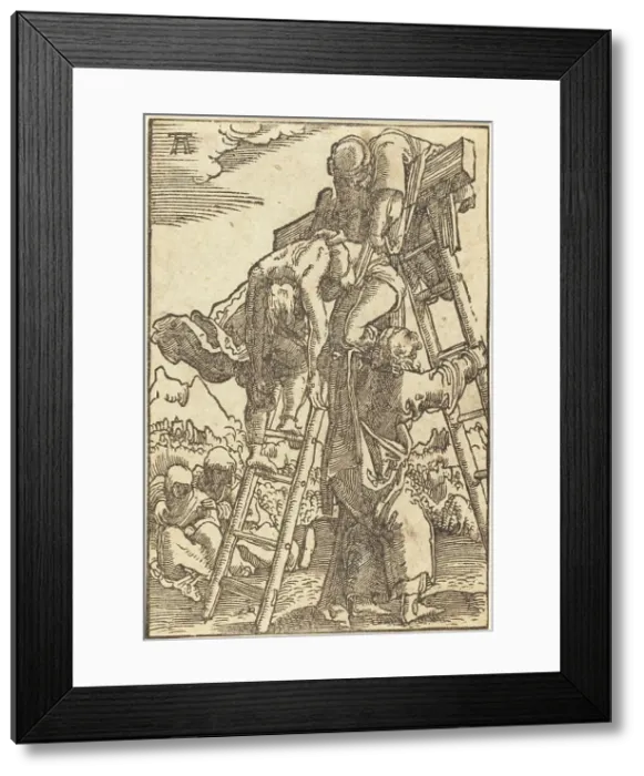 Framed Print : The Descent from the Cross, c. 1513. Creator: Albrecht Altdorfer Framed Print : The Descent from the Cross, c. 1513. Creator: Albrecht Altdorfer