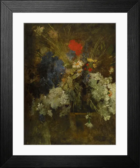 Framed Print : Fleurs des champs (Coquelicot, marguerite et bleuet), c.1874. Creator: Jean-Baptiste Carpeaux Framed Print : Fleurs des champs (Coquelicot, marguerite et bleuet), c.1874. Creator: Jean-Baptiste Carpeaux