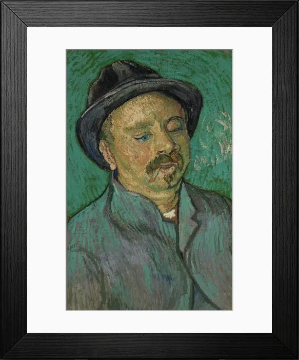 Framed Print : Portrait of a One-Eyed Man, 1889. Creator: Gogh, Vincent, van (1853-1890) Framed Print : Portrait of a One-Eyed Man, 1889. Creator: Gogh, Vincent, van (1853-1890)