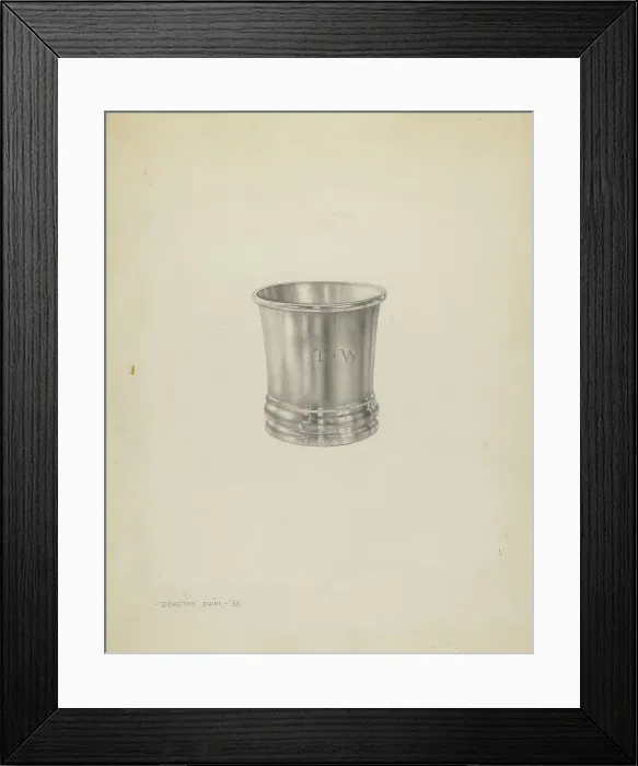 Framed Print : Silver Beaker, 1938. Creator: Dorothy Dwin Framed Print : Silver Beaker, 1938. Creator: Dorothy Dwin