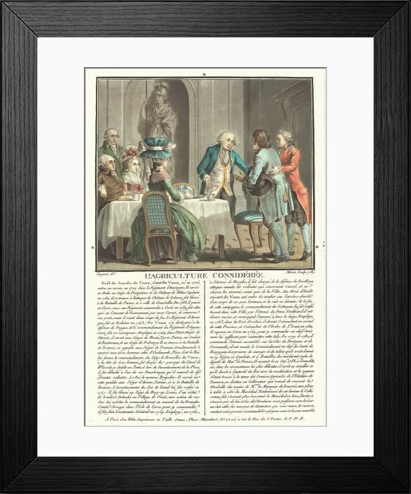 Framed Print : L'agriculture consideree, le Comte de Veaux, 1789. Creator: Jean Baptiste Morret Framed Print : L'agriculture consideree, le Comte de Veaux, 1789. Creator: Jean Baptiste Morret
