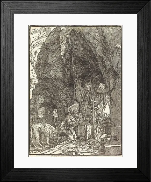 Framed Print : Saint Jerome in a Cave, c. 1513 / 1515. Creator: Albrecht Altdorfer Framed Print : Saint Jerome in a Cave, c. 1513 / 1515. Creator: Albrecht Altdorfer