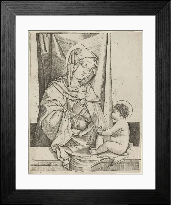 Framed Print : The Virgin and Child, c. 1502. Creator: Benedetto Montagna Framed Print : The Virgin and Child, c. 1502. Creator: Benedetto Montagna
