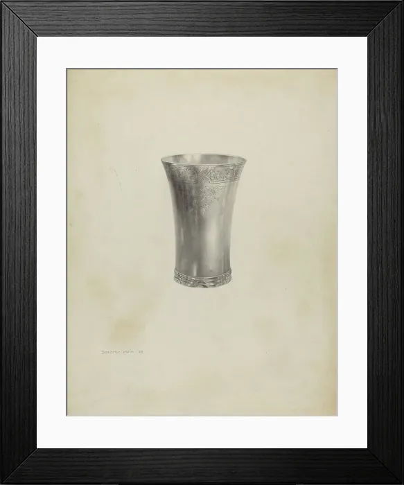Framed Print : Silver Beaker, 1938. Creator: Dorothy Dwin Framed Print : Silver Beaker, 1938. Creator: Dorothy Dwin
