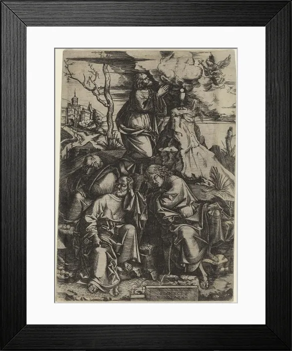 Framed Print : The Agony in the Garden, c. 1506 / 1507. Creator: Benedetto Montagna Framed Print : The Agony in the Garden, c. 1506 / 1507. Creator: Benedetto Montagna