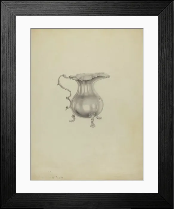 Framed Print : Silver Pitcher, 1937. Creator: Dorothy Dwin Framed Print : Silver Pitcher, 1937. Creator: Dorothy Dwin