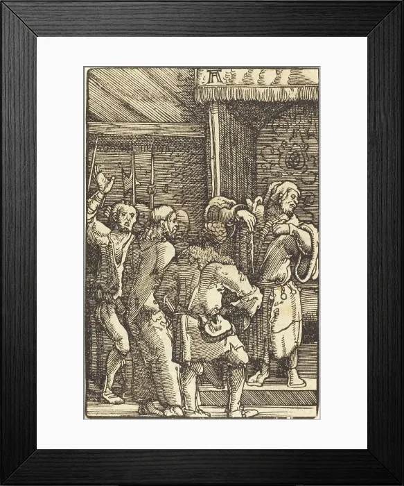 Framed Print : Christ before Caiphas, c. 1513. Creator: Albrecht Altdorfer Framed Print : Christ before Caiphas, c. 1513. Creator: Albrecht Altdorfer