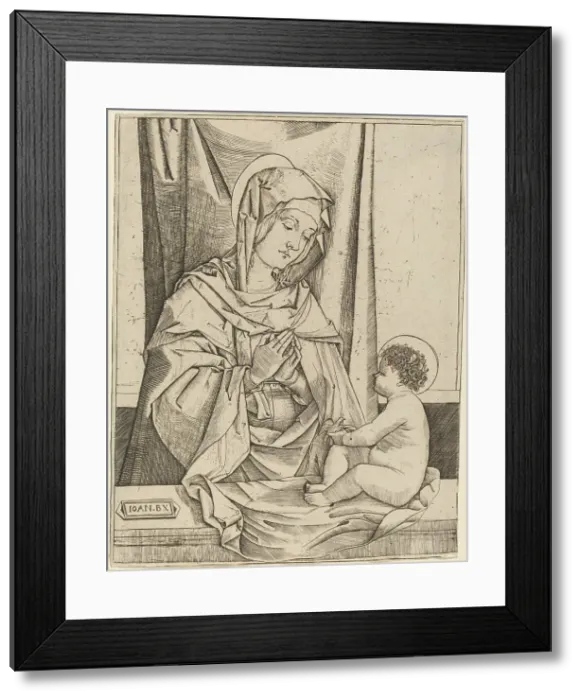 Framed Print : The Virgin and Child, c. 1502. Creator: Benedetto Montagna Framed Print : The Virgin and Child, c. 1502. Creator: Benedetto Montagna
