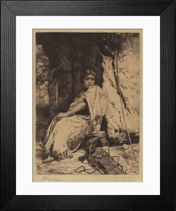 Framed Print : The Empty Cradle, 1878. Creator: Thomas Moran Framed Print : The Empty Cradle, 1878. Creator: Thomas Moran