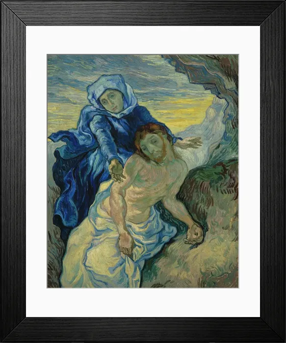 Framed Print : Pietà (after Delacroix), 1889. Creator: Gogh, Vincent, van (1853-1890) Framed Print : Pietà (after Delacroix), 1889. Creator: Gogh, Vincent, van (1853-1890)
