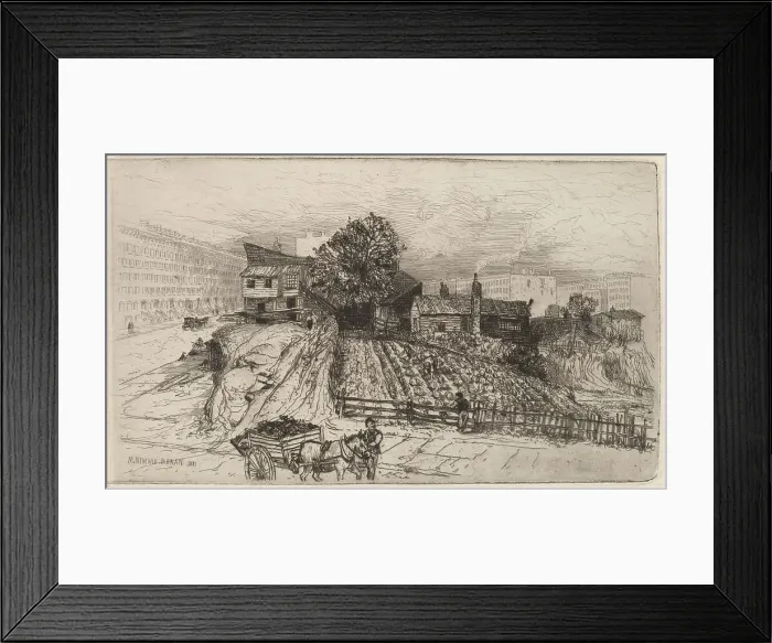 Framed Print : A City Farm?New York, 1881. Creator: Mary Nimmo Moran Framed Print : A City Farm?New York, 1881. Creator: Mary Nimmo Moran
