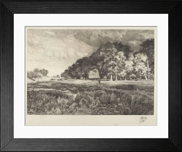 Framed Print : Long Island Landscape, 1889. Creator: Thomas Moran Framed Print : Long Island Landscape, 1889. Creator: Thomas Moran
