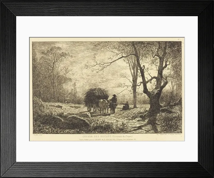 Framed Print : Chemin des Roches. Creator: Adolphe Appian Framed Print : Chemin des Roches. Creator: Adolphe Appian