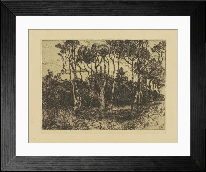 Framed Print : Solitude, 1880. Creator: Mary Nimmo Moran Framed Print : Solitude, 1880. Creator: Mary Nimmo Moran